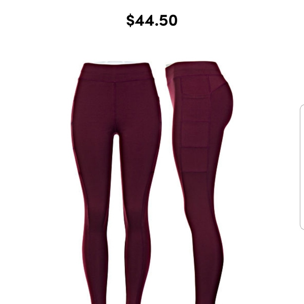 Burgundy Popfit Leggings